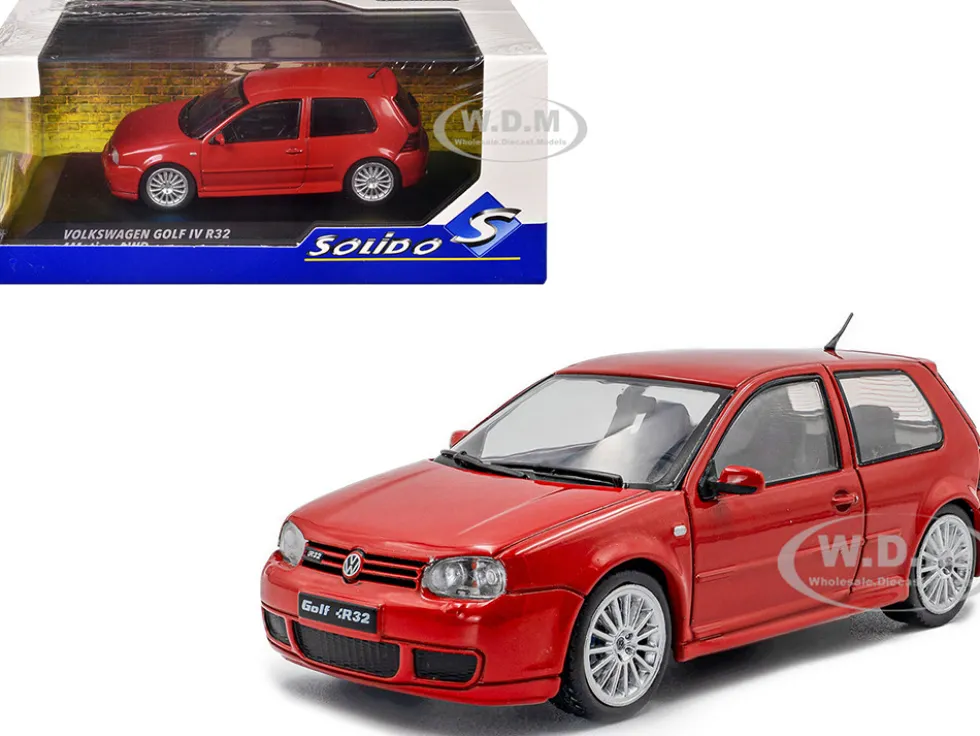 2003 Volkswagen Golf IV R32 Toronto Red 1/43 Diecast Model Car by Solido