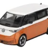 Volkswagen ID.Buzz Van Candy White and Energetic Orange Metallic Limited Edition 1/64 Diecast Model Car by Mini GT