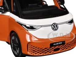2023 Volkswagen ID. Buzz Van Orange and White "Special Edition" Series 1/24 Diecast Model Car by Maisto