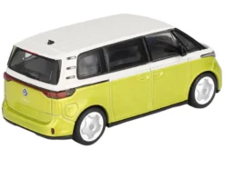 Volkswagen ID. Buzz Van Pomelo Yellow Metallic and Candy White Limited Edition 1/64 Diecast Model Car by Mini GT