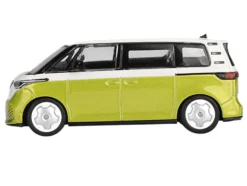 Volkswagen ID. Buzz Van Pomelo Yellow Metallic and Candy White Limited Edition 1/64 Diecast Model Car by Mini GT