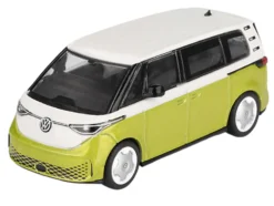 Volkswagen ID. Buzz Van Pomelo Yellow Metallic and Candy White Limited Edition 1/64 Diecast Model Car by Mini GT