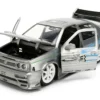 Volkswagen Jetta Raw Metal Color Brush Finish "The Fast and the Furious" (2001) Movie "25 Years of Fast & Furious" Series 1/24 Diecast Model Car by Jada