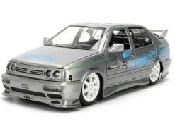 Volkswagen Jetta Raw Metal Color Brush Finish "The Fast and the Furious" (2001) Movie "25 Years of Fast & Furious" Series 1/24 Diecast Model Car by Jada