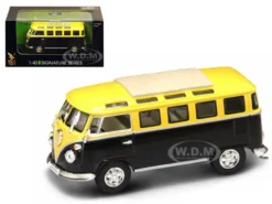 1962 Volkswagen Microbus Van Bus Yellow/Black 1/43 Diecast Car Road Signature 43209