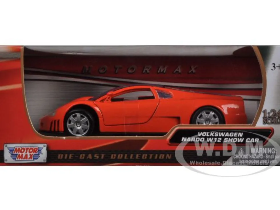 Volkswagen Nardo W12 Orange 1/24 Diecast Car Model Motormax 73241