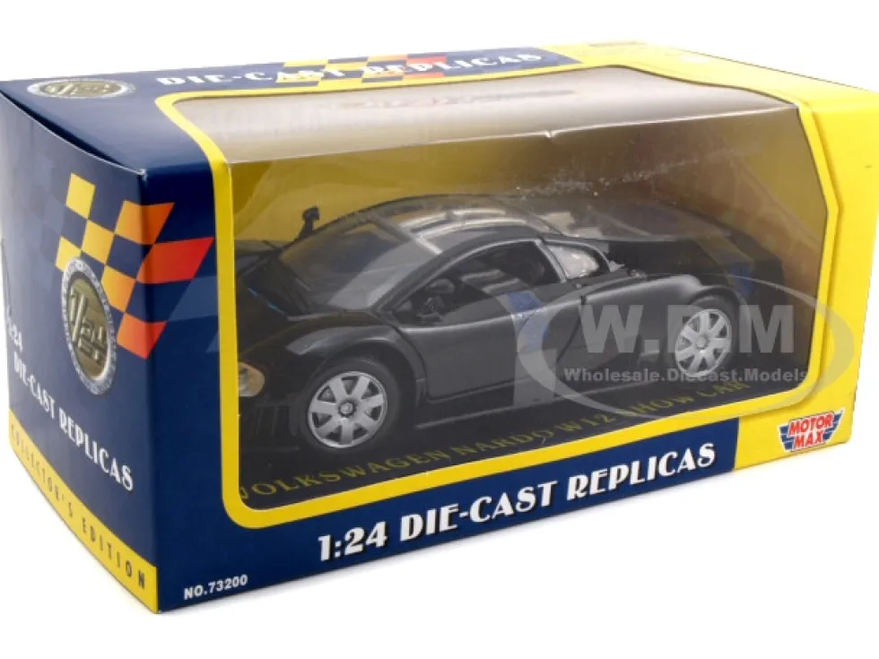 Volkswagen Nardo W12 Show Car Black 1/24 Diecast Model Car Motormax 73241