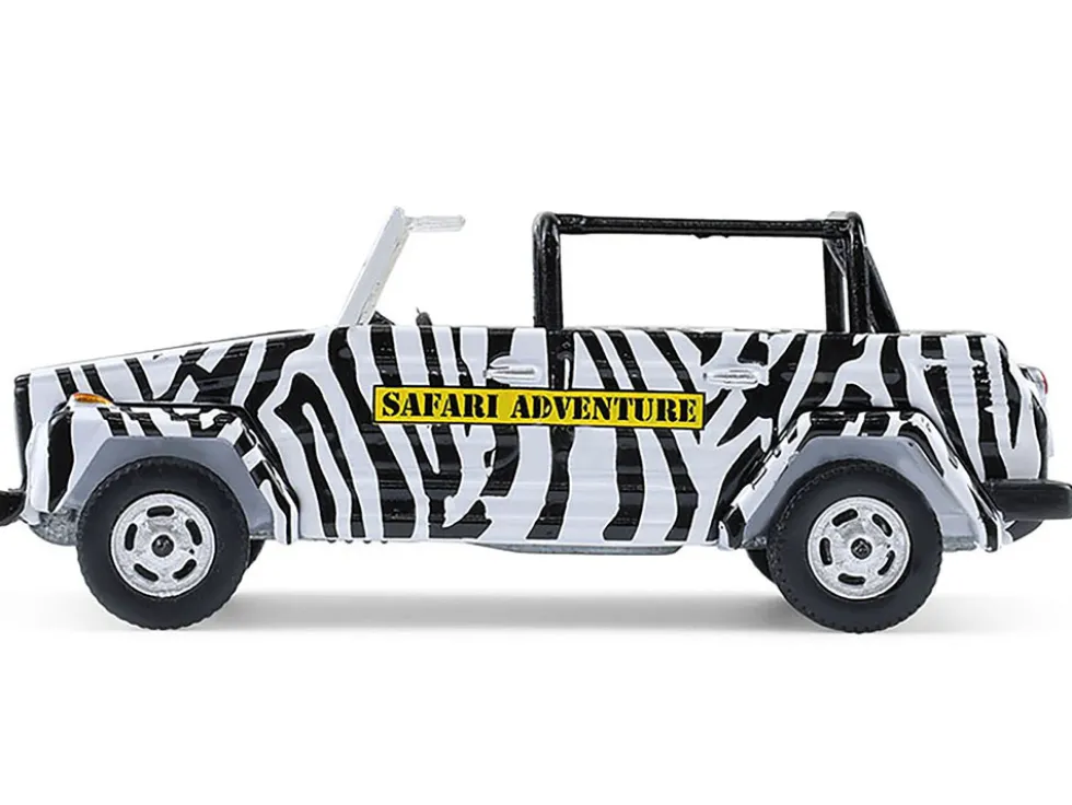 1974 Volkswagen Thing (Type 181) "Safari Adventure" Black and White Zebra Stripes "Club Vee-Dub" Series 21 1/64 Diecast Model Car by Greenlight