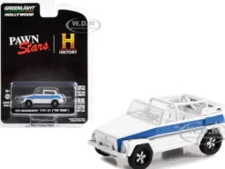 1974 Volkswagen Thing Type 181 White Blue Stripes Pawn Stars 2009-Current TV Series Hollywood Series Release 37 1/64 Diecast Model Car Greenlight 44970C
