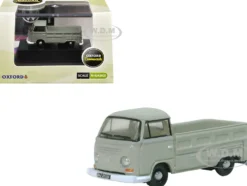 Volkswagen T2 Pickup Truck Light Gray 1/148 (N) Scale Diecast Model Car by Oxford Diecast