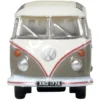 Volkswagen T1 Samba Bus Mouse Grey and Pearl White with Red Stripes 1/148 (N) Scale Diecast Model Car by Oxford Diecast