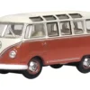 Volkswagen T1 Samba Bus Sealing Wax Red and Gray 1/148 (N) Scale Diecast Model Car by Oxford Diecast