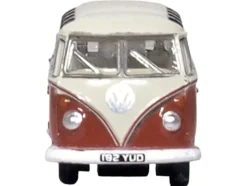 Volkswagen T1 Samba Bus Sealing Wax Red and Gray 1/148 (N) Scale Diecast Model Car by Oxford Diecast