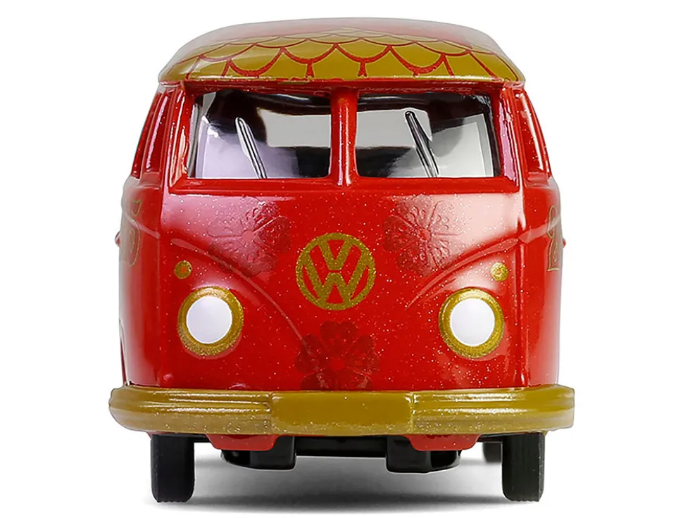 Volkswagen Type 2 Panel Van "Chinese Zodiac 2025 Year of the Snake" Red with Graphics "Hobby Exclusive" Series 1/64 Diecast Model Car by Greenlight