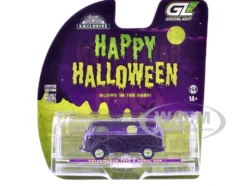 Volkswagen Type 2 Panel Van "Halloween 2025 - Spooky Night" Black and Purple with "Glow in the Dark" Paint "Hobby Exclusive" Series 1/64 Diecast Model Car by Greenlight