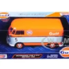 Volkswagen Type 2 T1 Delivery Van #5 Gulf Orange Light Blue 1/24 Diecast Model Car Motormax 79649