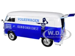 Volkswagen Type 2 T1 Delivery Van Autohaus Sudekum Kundendienst Candy Blue White 1/24 Diecast Model Car Motormax 79573