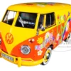 Volkswagen Type 2 T1 Delivery Van Flower Power 1/24 Diecast Car Model Motormax 79563