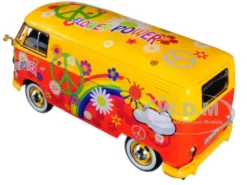 Volkswagen Type 2 T1 Delivery Van Flower Power 1/24 Diecast Car Model Motormax 79563