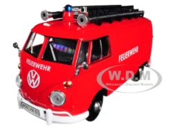 Volkswagen Type 2 T1 Fire Van Red 1/24 Diecast Model Car Motormax 79564