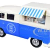 Volkswagen Type 2 T1 Pickup Food Truck Cream Blue 1/24 Diecast Model Car Motormax 79576