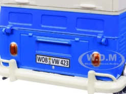 Volkswagen Type 2 T1 Pickup Food Truck Cream Blue 1/24 Diecast Model Car Motormax 79576