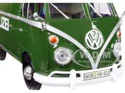 Volkswagen Type 2 T1 Police Van Polizei Dark Green 1/24 Diecast Model Car Motormax 79574