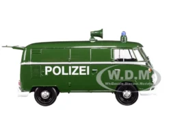 Volkswagen Type 2 T1 Police Van Polizei Dark Green 1/24 Diecast Model Car Motormax 79574