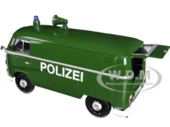 Volkswagen Type 2 T1 Police Van Polizei Dark Green 1/24 Diecast Model Car Motormax 79574