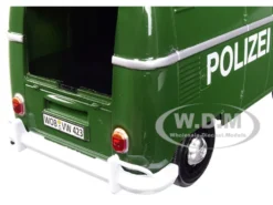 Volkswagen Type 2 T1 Police Van Polizei Dark Green 1/24 Diecast Model Car Motormax 79574