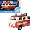 Volkswagen Type 2 T1 Tow Truck Volkswagen Specialists Brown Metallic Cream 1/24 Diecast Model Car Motormax 79585