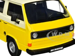 Volkswagen Type 2 (T3) Van Yellow and Beige "Timeless Legends" Series 1/24 Diecast Model Car by Motormax