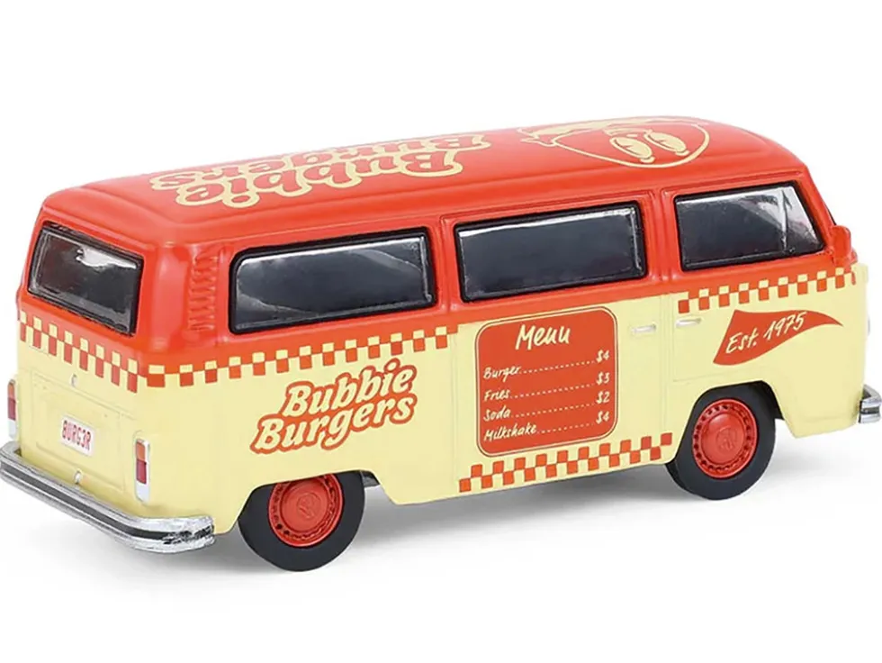 1975 Volkswagen Type 2 Van "Bubbie Burgers Food Truck" Orange and Cream "Blue Collar Collection" Series 14 1/64 Diecast Model Car by Greenlight