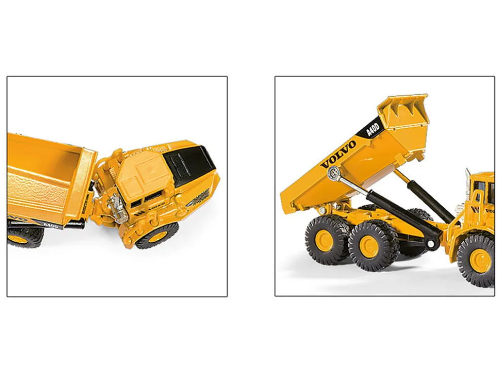 Volvo A40D Dump Truck Yellow 1/87 HO Diecast Model Siku 1877