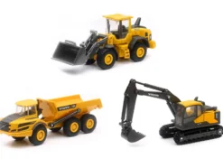 Volvo Construction Vehicles Set of 3 pieces Diecast Models New Ray NR32095