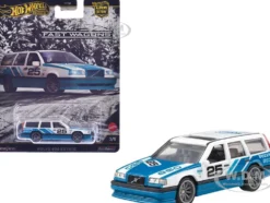 Volvo 850 Estate Wagon #25 Blue and White "Fast Wagons" Series Diecast Model Car by Hot Wheels
