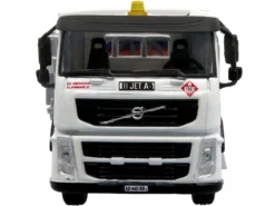 Volvo FM500 with Esterer Aviation Refueling Tanker Truck "Gulf Aviation" White with Blue Stripes Limited Edition 1/87 (HO) Diecast Model by Iconic Replicas