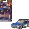 1973 Volvo 142 GL #73 Black with Blue Stripes and Hood "Boulevard" Series Diecast Model Car by Hot Wheels