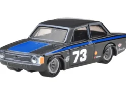 1973 Volvo 142 GL #73 Black with Blue Stripes and Hood 