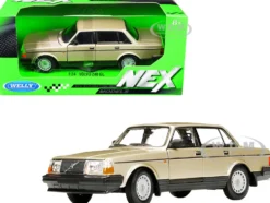 Volvo 240 GL Gold Metallic NEX Models 1/24 Diecast Model Car Welly 24102