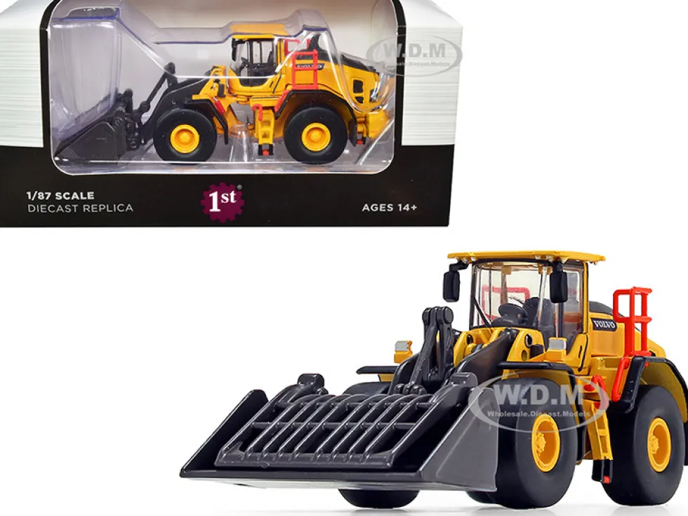 Volvo L180H Refuse Wheel Loader 1/87 HO Diecast Model First Gear 80-0337