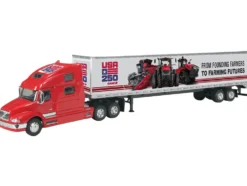 Volvo 770 Sleeper Cab with Trailer "Case IH - USA 250 Years" Red 1/64 Diecast Model by SpecCast