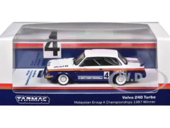Volvo 240 Turbo #4 Per-Gunnar Andersson Winner "Malaysian Group A Championships" (1987) "Hobby64" Series 1/64 Diecast Model Car by Tarmac Works