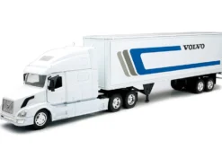 Volvo VN-780 Truck with Dry Van Trailer White "Long Haul Truckers" Series 1/32 Diecast Model by New Ray