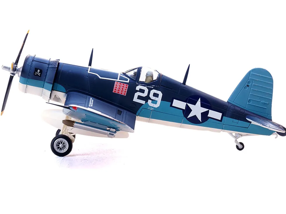Vought F4U-1A Corsair Fighter Aircraft "Ace Ira Kepford, VF-17 Jolly Rogers, Bougainville, Solomon Islands" (1944) United States Navy 1/72 Diecast Model Airplane by Legion