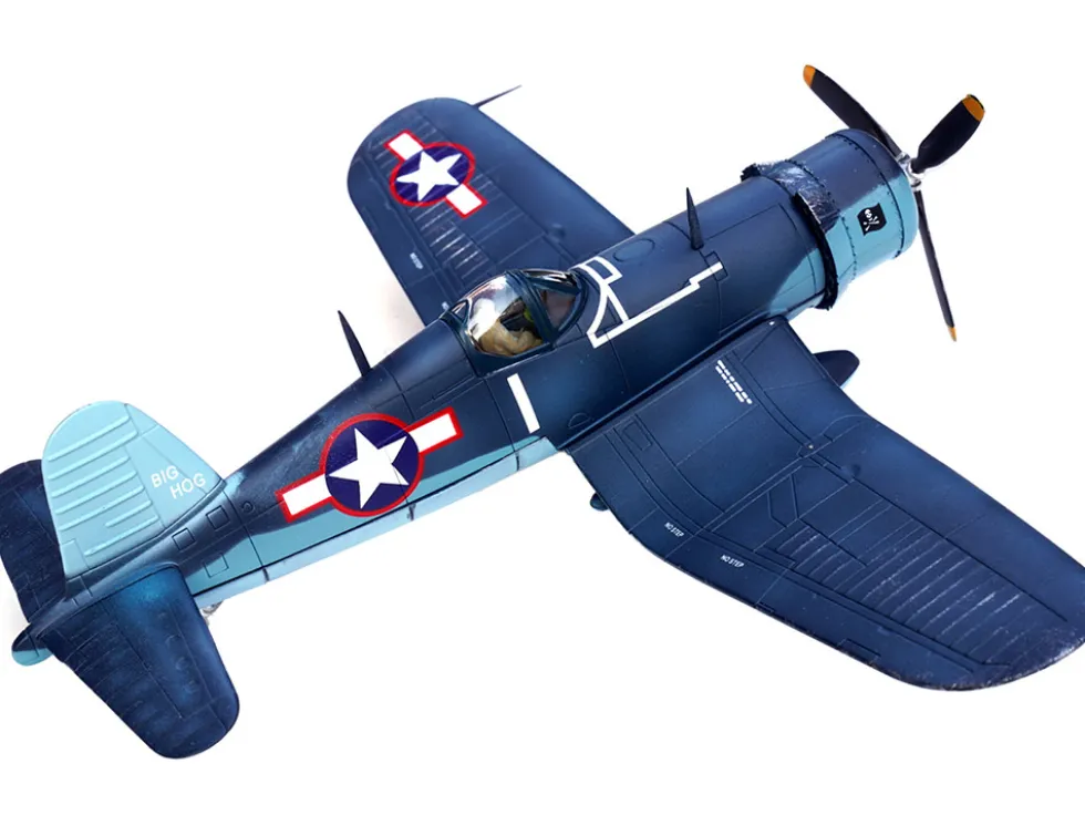 Vought F4U 1A Corsair Fighter Plane Big Hog VF 17 Jolly Rogers Captain Tommy Blackburn US Navy 1943 1/72 Diecast Model Airplane Legion LEG-14619LA