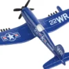 Vought F4U Corsair Fighter Aircraft Blue United States Marine Corps with Runway Section Diecast Model Airplane Runway24 RW150