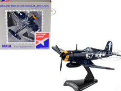Vought F4U Corsair Fighter Aircraft #167 VF 84 Wolf Gang United States Navy 1/100 Diecast Model Airplane Postage Stamp PS5356-4
