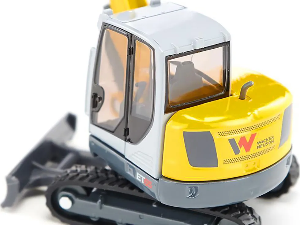 Wacker Neuson ET65 Track Excavator Yellow and Gray 1/50 Diecast Model Siku 3559