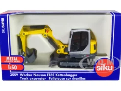 Wacker Neuson ET65 Track Excavator Yellow and Gray 1/50 Diecast Model Siku 3559